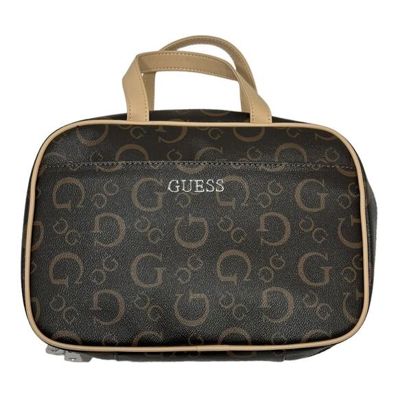 GUESS Travel Bag Elisa Natural Color Cosmetics Makeup - Picture 1 of 9